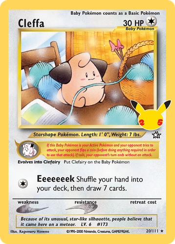 Cleffa #20 from Celebrations: Classic Collection - Classic Collection - Illustrated by Kagemaru Himeno