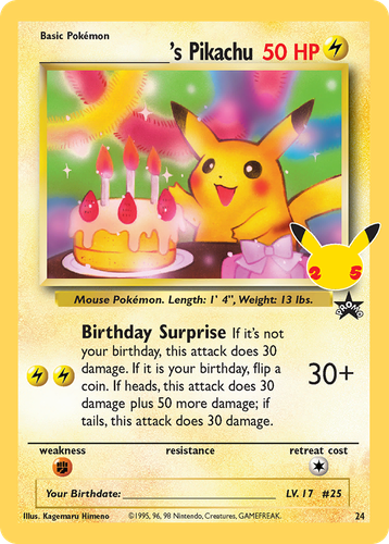 _____'s Pikachu Pokémon TCG card art