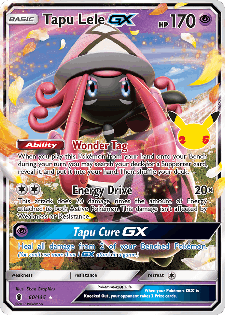 Tapu Lele-GX #60 from Celebrations: Classic Collection - Classic Collection - Illustrated by 5ban Graphics