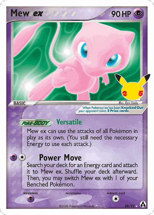 Mew ex #88 from Celebrations: Classic Collection - Classic Collection - Illustrated by Ryo Ueda