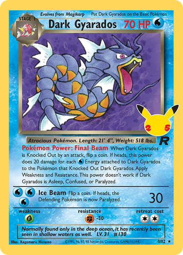 Dark Gyarados Pokémon TCG card art