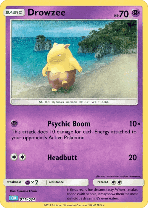 Drowzee Pokémon TCG card art