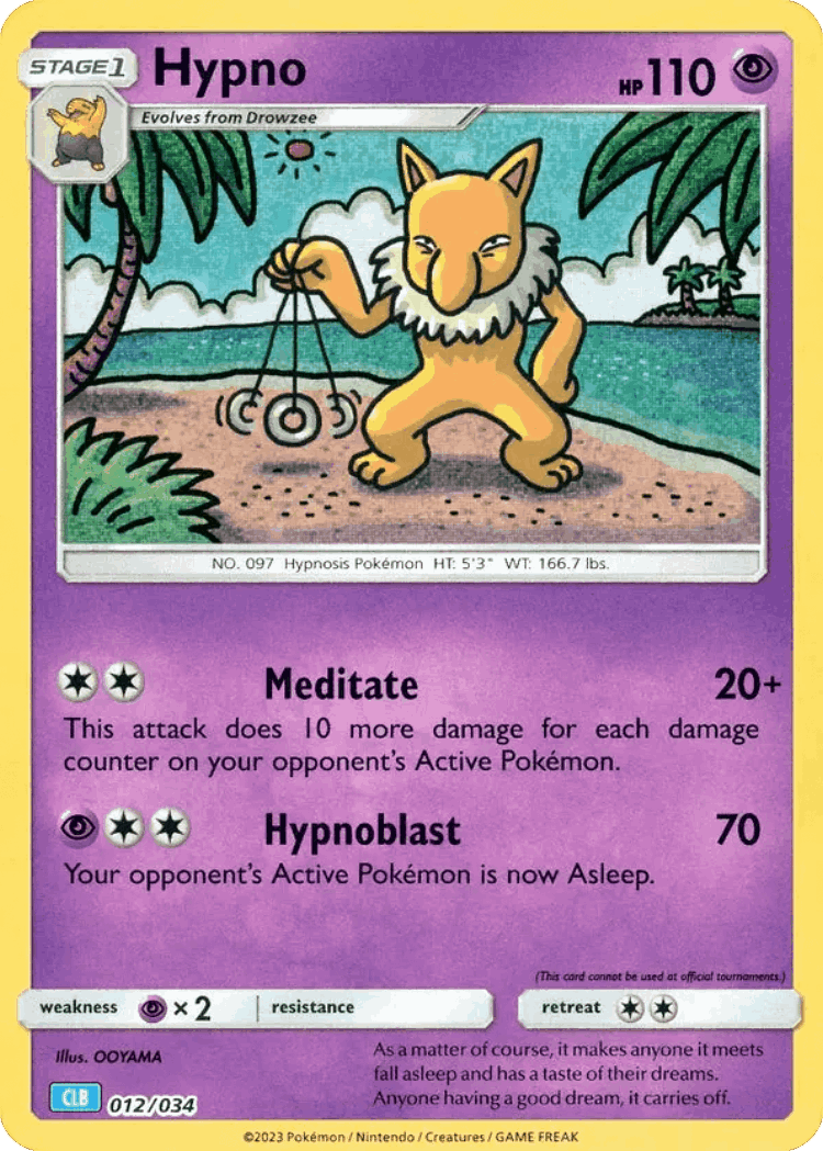 Hypno #12 from Pokémon TCG Classic - Blastoise - Illustrated by OOYAMA