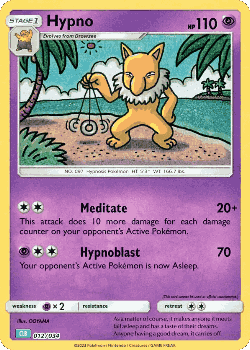 Hypno Pokémon TCG card art