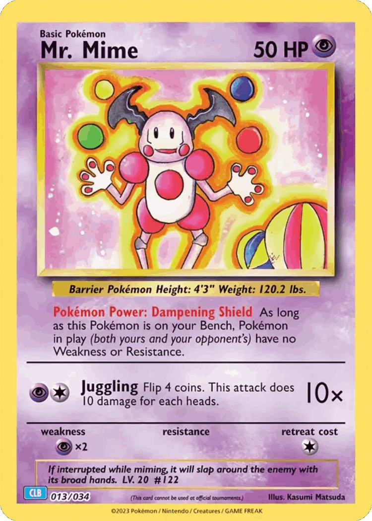 Mr. Mime #13 from Pokémon TCG Classic - Blastoise - Illustrated by Kasumi Matsuda