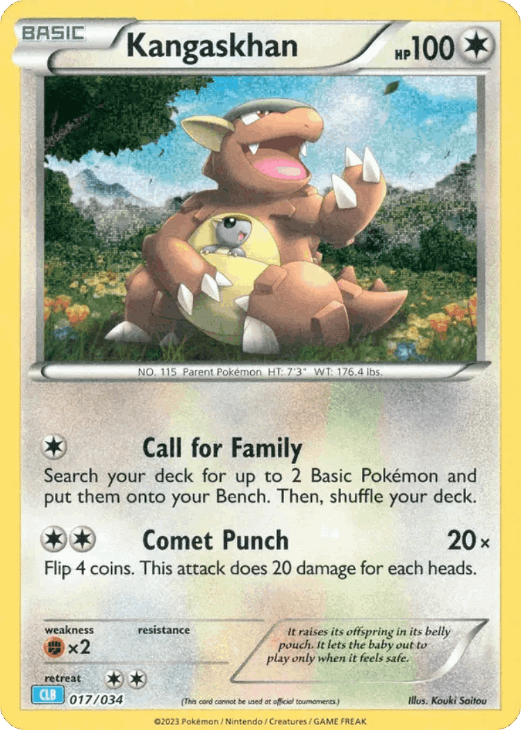 Kangaskhan #17 from Pokémon TCG Classic - Blastoise - Illustrated by Kouki Saitou