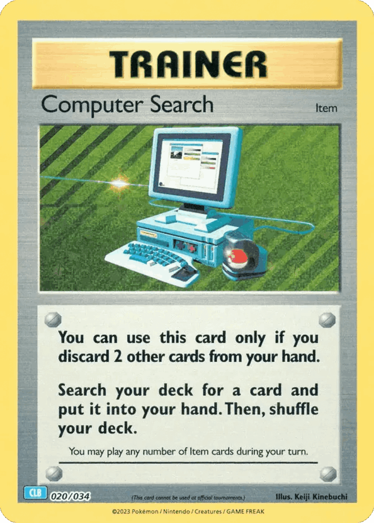 Computer Search #20 from Pokémon TCG Classic - Blastoise - Illustrated by Keiji Kinebuchi