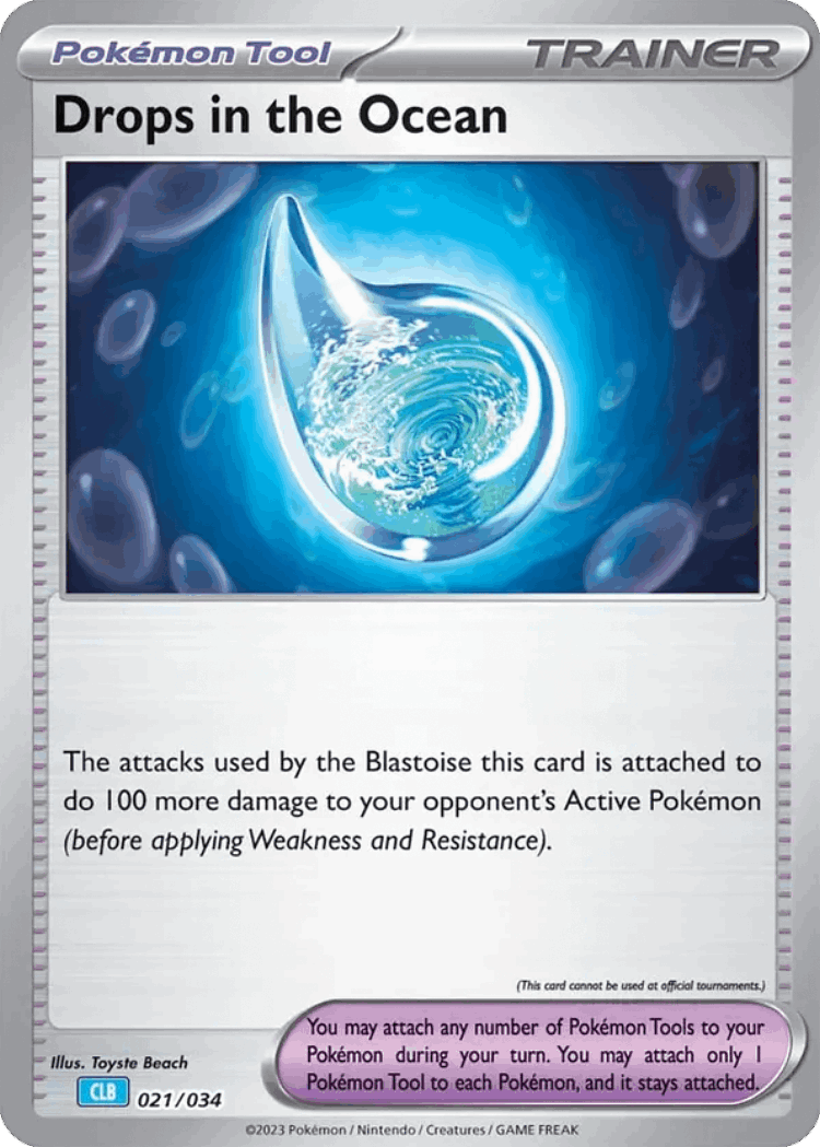 Drops in the Ocean #21 from Pokémon TCG Classic - Blastoise - Illustrated by Toyste Beach
