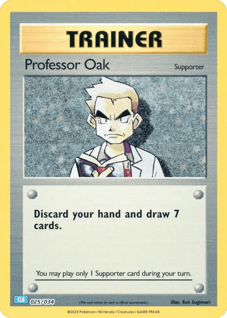 Professor Oak #25 from Pokémon TCG Classic - Blastoise - Illustrated by Ken Sugimori