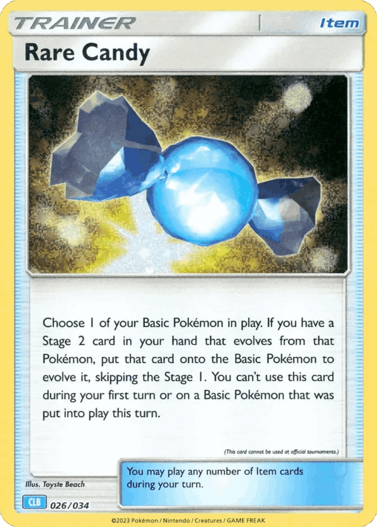 Rare Candy #26 from Pokémon TCG Classic - Blastoise - Illustrated by Toyste Beach