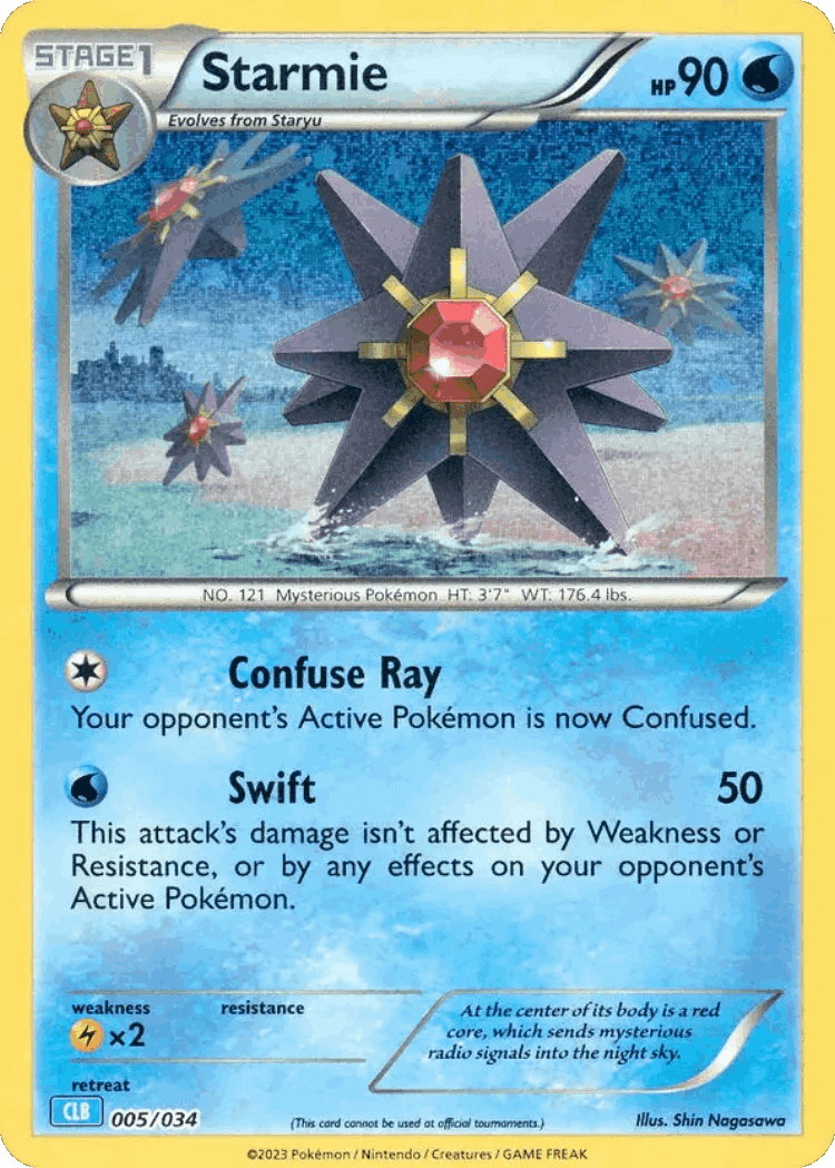 Starmie #5 from Pokémon TCG Classic - Blastoise - Illustrated by Shin Nagasawa