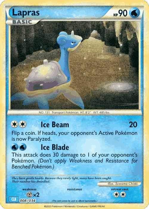 Lapras Pokémon TCG card art