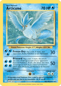 Articuno Pokémon TCG card art