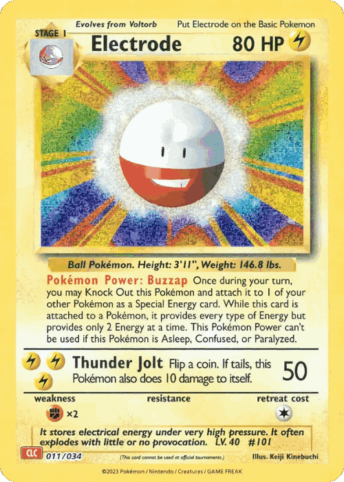 Electrode #11 from Pokémon TCG Classic - Charizard - Illustrated by Keiji Kinebuchi