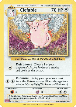 Clefable Pokémon TCG card art