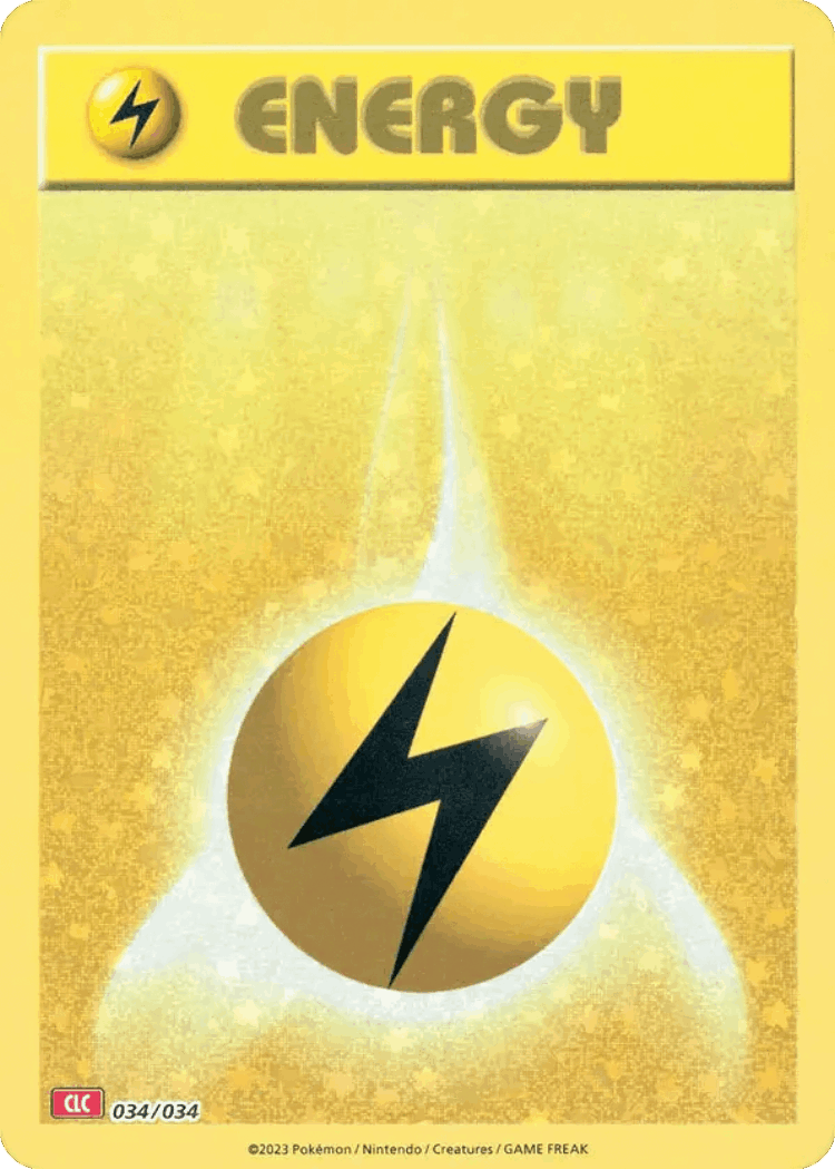 Basic Lightning Energy #34 from Pokémon TCG Classic - Charizard - Illustrated by Keiji Kinebuchi