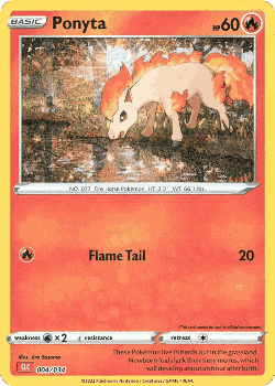 Ponyta Pokémon TCG card art