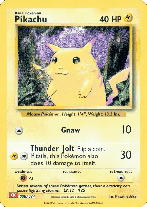 Pikachu Pokémon TCG card art