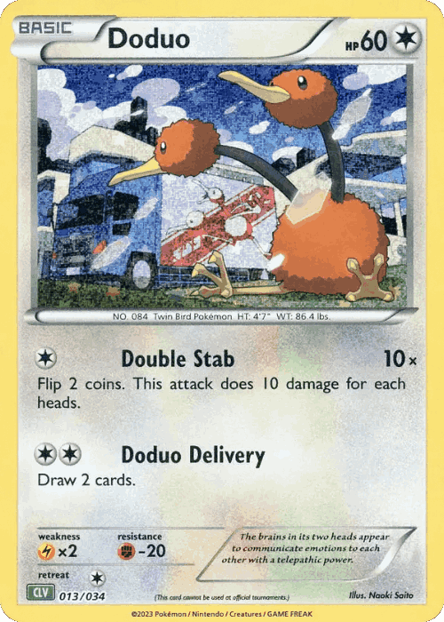 Doduo #13 from Pokémon TCG Classic - Venusaur - Illustrated by Naoki Saito
