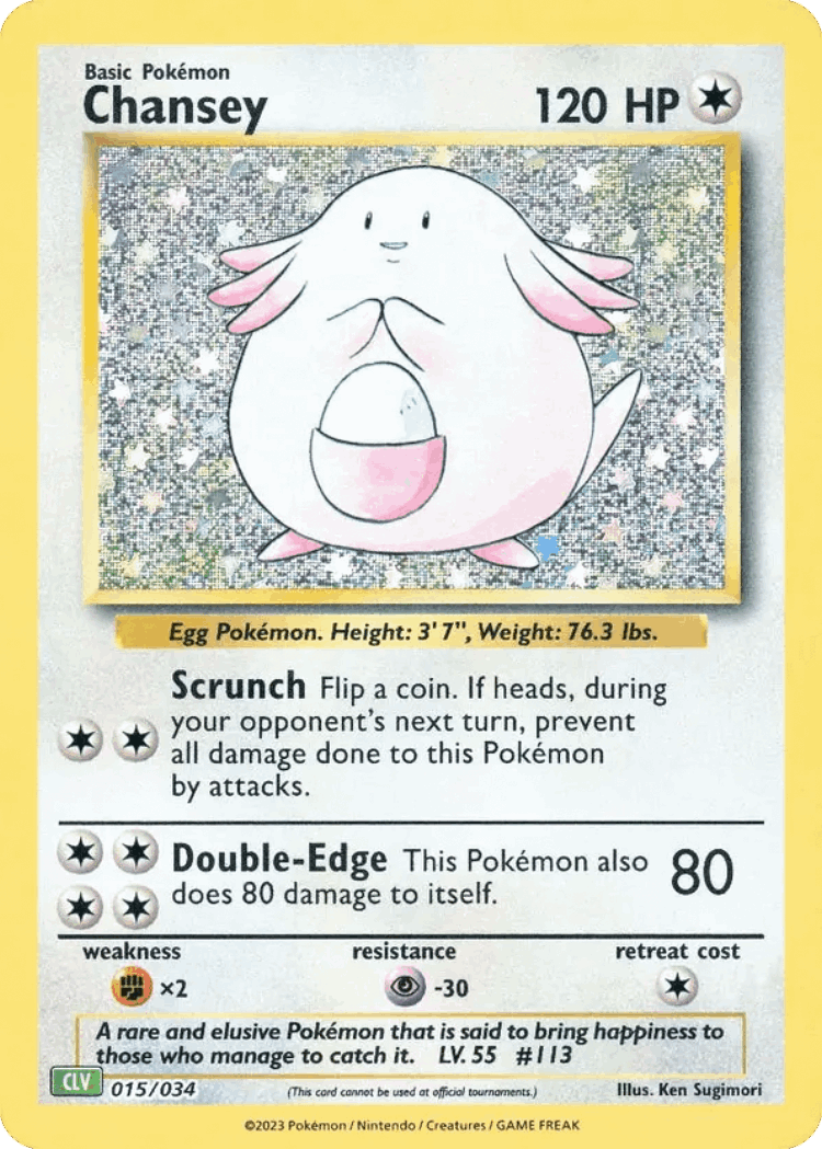Chansey #15 from Pokémon TCG Classic - Venusaur - Illustrated by Ken Sugimori