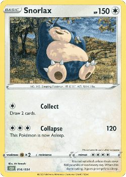 Snorlax Pokémon TCG card art