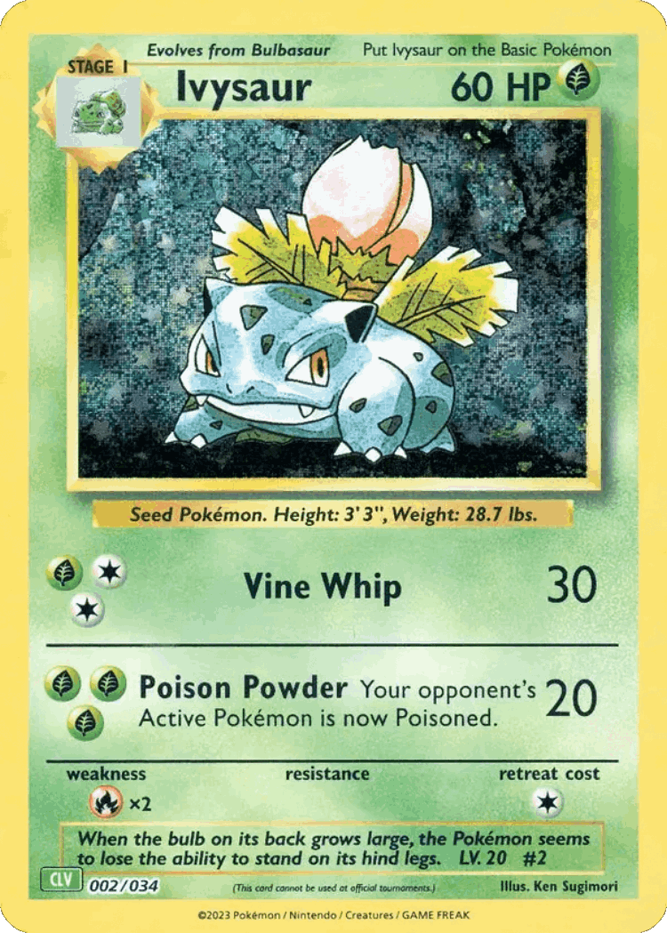 Ivysaur #2 from Pokémon TCG Classic - Venusaur - Illustrated by Ken Sugimori