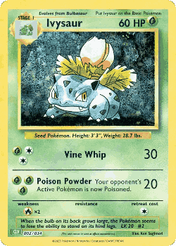 Ivysaur Pokémon TCG card art