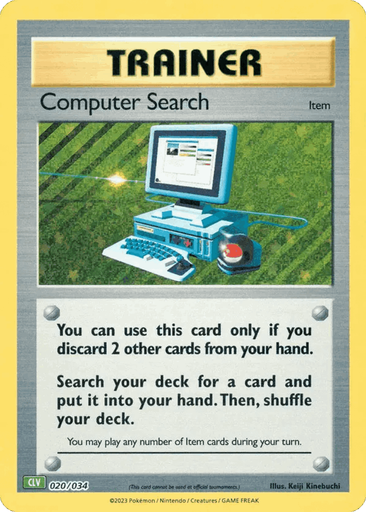 Computer Search #20 from Pokémon TCG Classic - Venusaur - Illustrated by Keiji Kinebuchi
