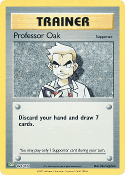 Professor Oak Pokémon TCG card art