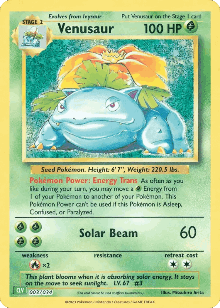 Venusaur #3 from Pokémon TCG Classic - Venusaur - Illustrated by Mitsuhiro Arita
