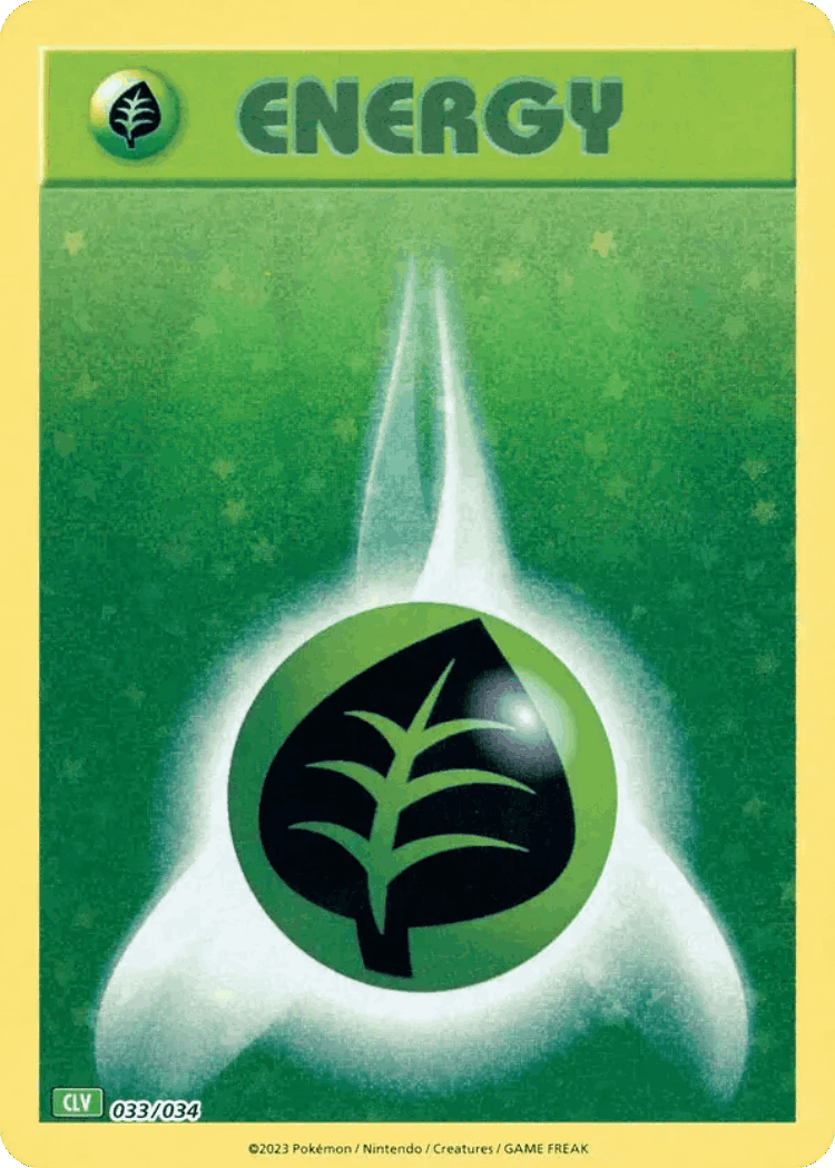 Basic Grass Energy #33 from Pokémon TCG Classic - Venusaur - Illustrated by Keiji Kinebuchi