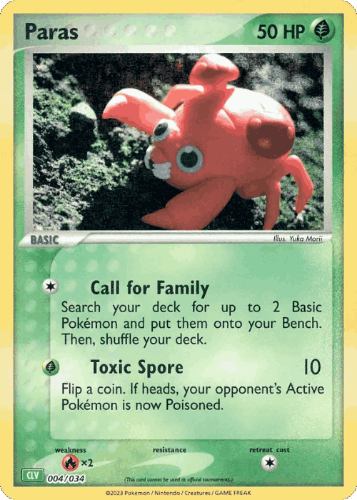 Paras Pokémon TCG card art