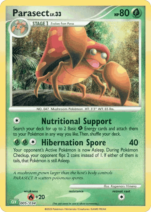 Parasect Pokémon TCG card art