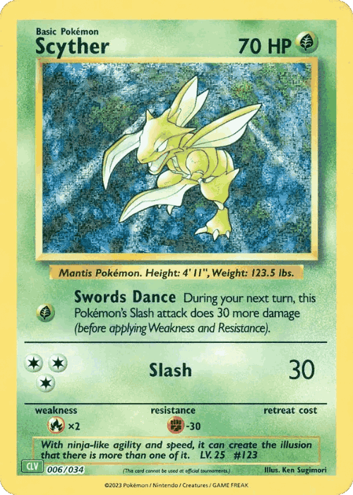 Scyther Pokémon TCG card art