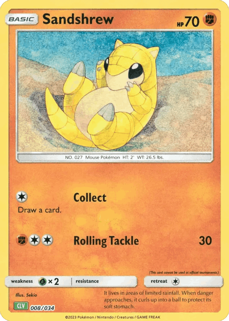 Sandshrew #8 from Pokémon TCG Classic - Venusaur - Illustrated by Sekio