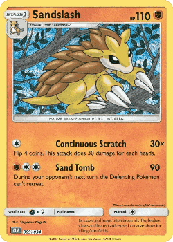 Sandslash Pokémon TCG card art