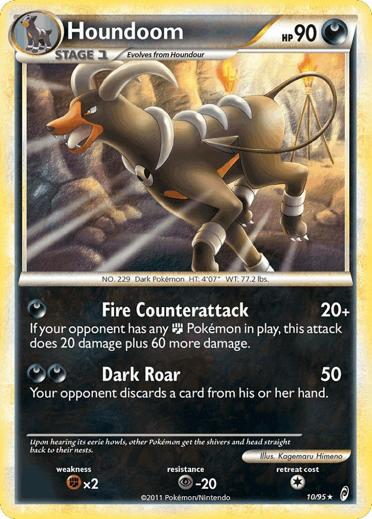 Houndoom #10 from Call of Legends - Rare Holo - Illustrated by Kagemaru Himeno