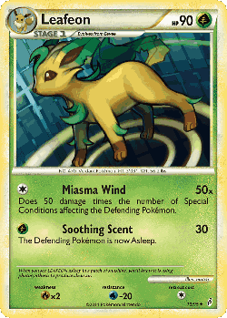 Leafeon Pokémon TCG card art