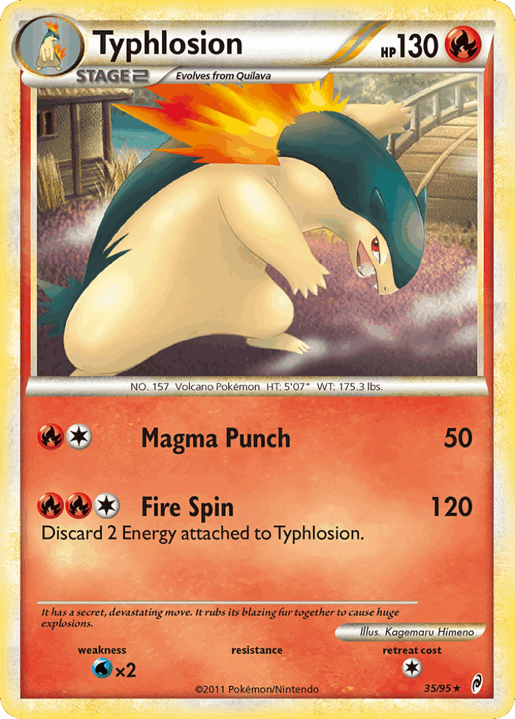 Typhlosion #35 from Call of Legends - Rare - Illustrated by Kagemaru Himeno