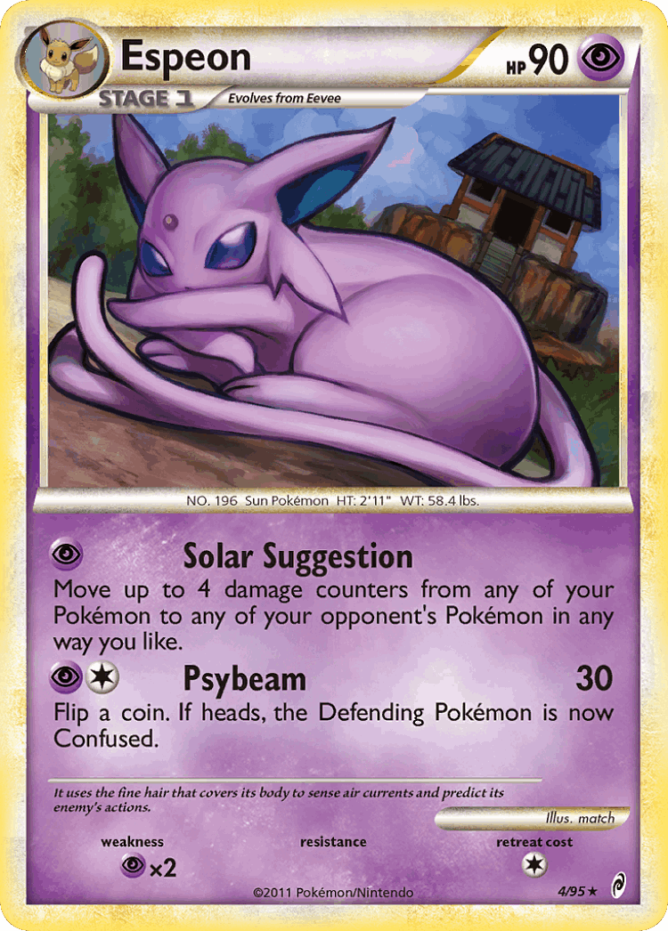 Espeon #4 from Call of Legends - Rare Holo - Illustrated by match