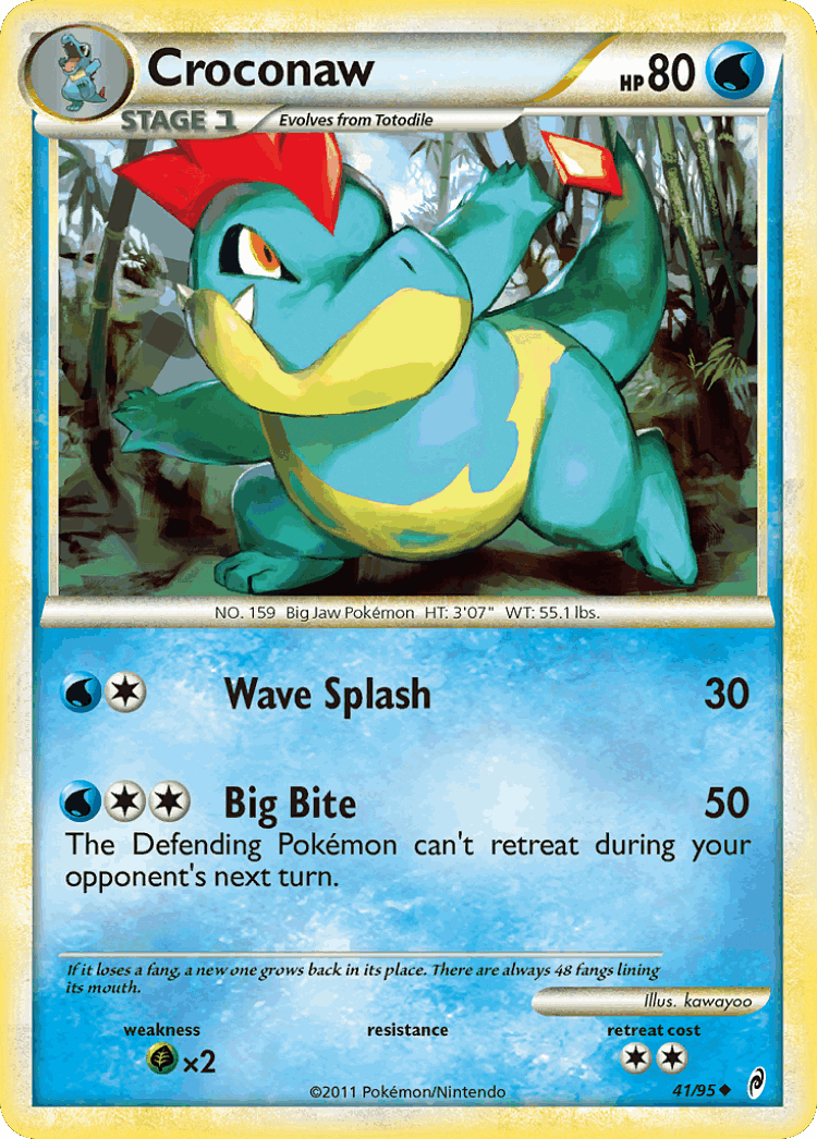 Croconaw #41 from Call of Legends - Uncommon - Illustrated by kawayoo