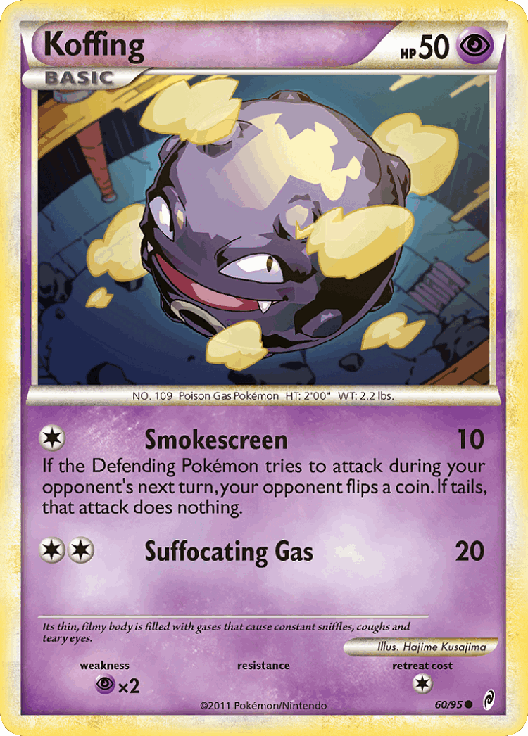 Koffing #60 from Call of Legends - Common - Illustrated by Hajime Kusajima
