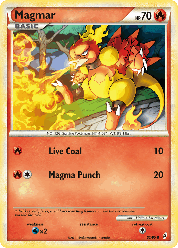 Magmar #62 from Call of Legends - Common - Illustrated by Hajime Kusajima