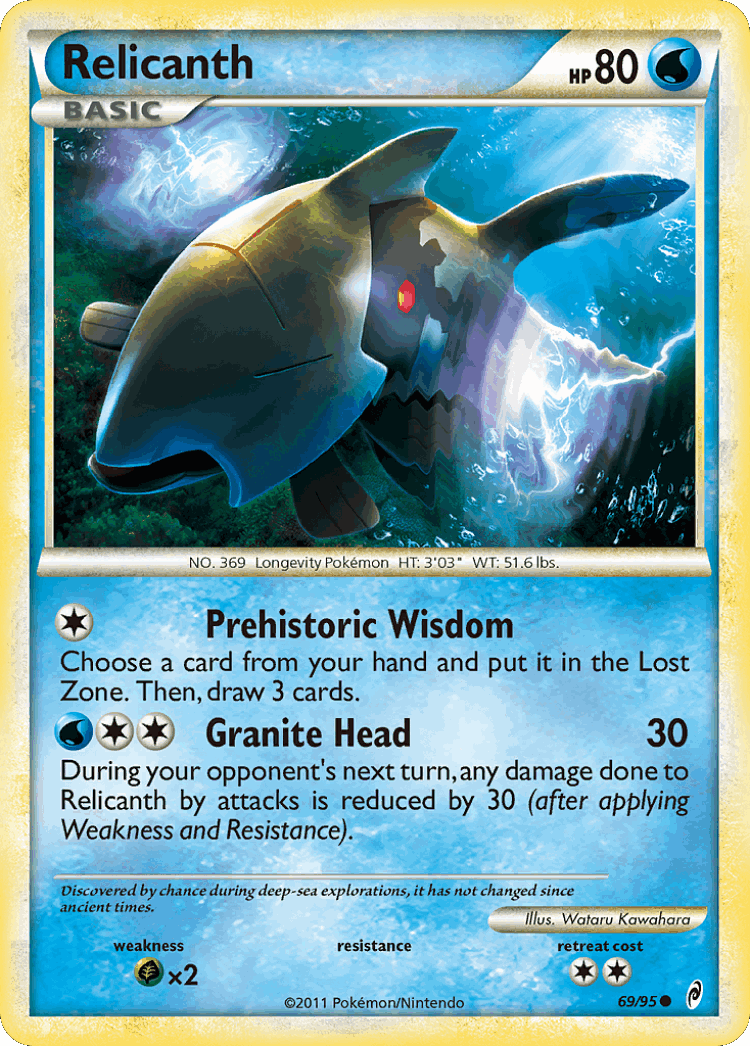Relicanth #69 from Call of Legends - Common - Illustrated by Wataru Kawahara