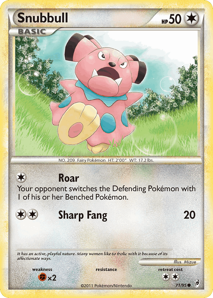 Snubbull #71 from Call of Legends - Common - Illustrated by Mizue