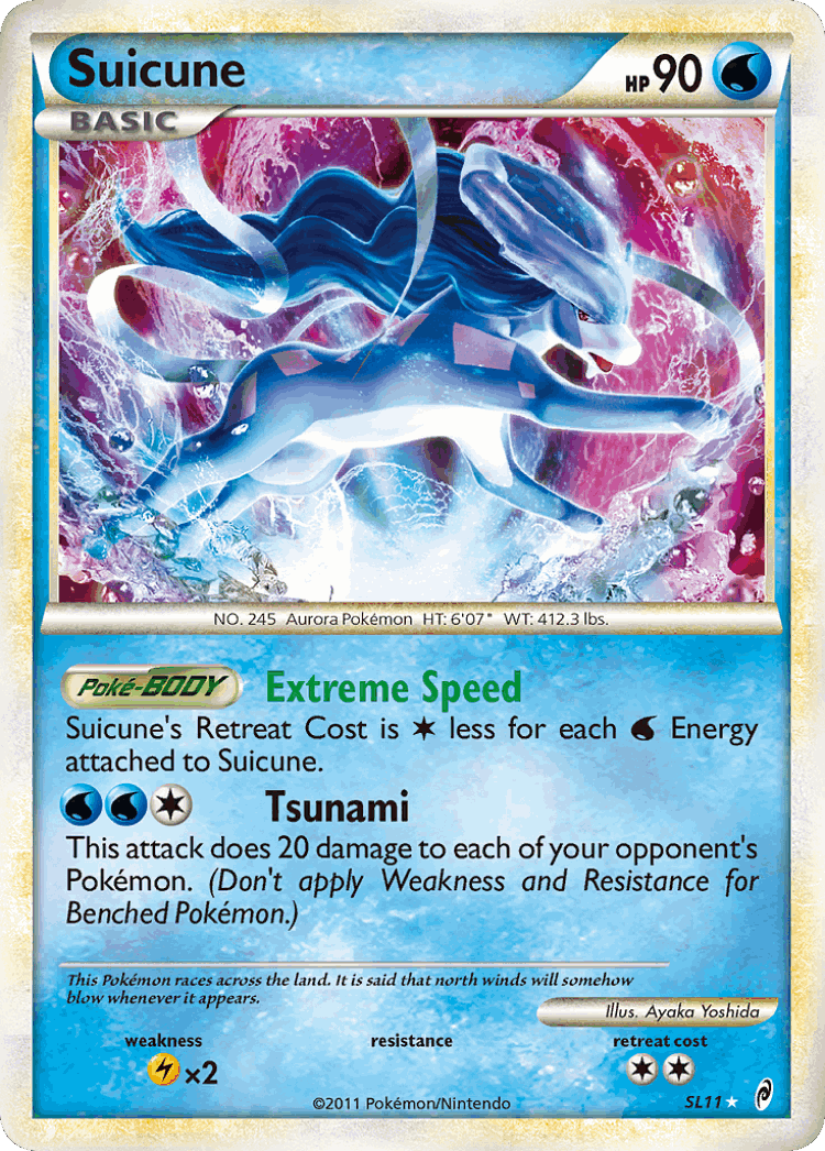 Suicune #11 from Call of Legends - Rare Holo - Illustrated by Ayaka Yoshida