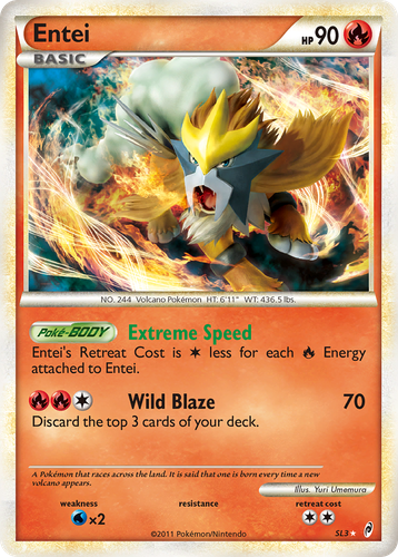 Entei Pokémon TCG card art