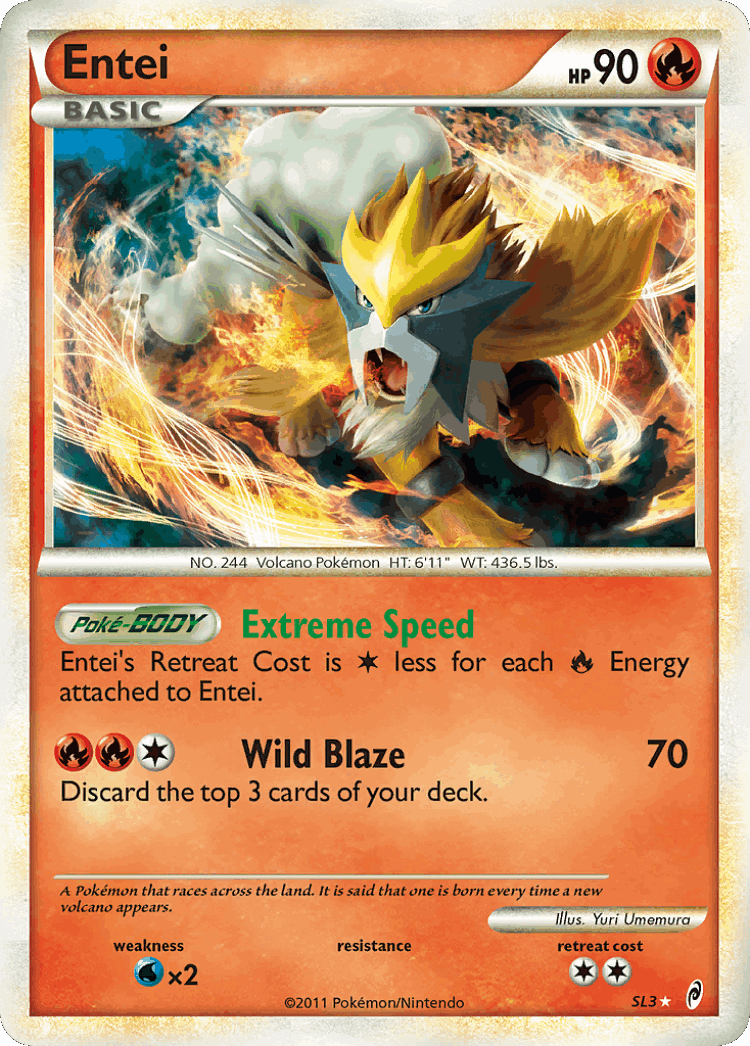 Entei #3 from Call of Legends - Rare Holo - Illustrated by Yuri Umemura