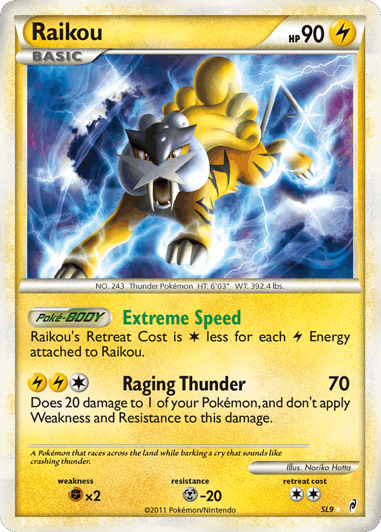 Raikou #9 from Call of Legends - Rare Holo - Illustrated by Noriko Hotta