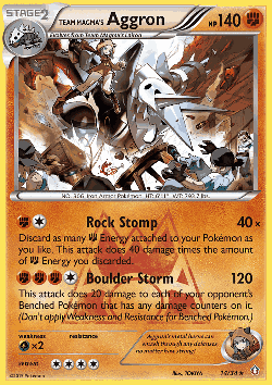 Team Magma's Aggron Pokémon TCG card art